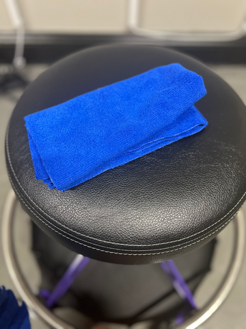 Image of Edgeless 350 GSM Microfiber Towels-Blue 16"x16" -12 pack For Leveling Ceramic Coatings