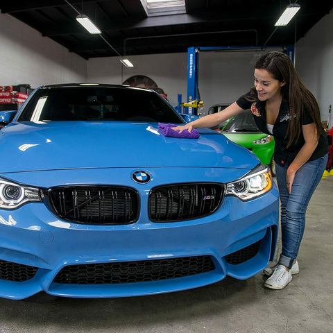 Image of BEST Purple Magic Edgeless 400 GSM Microfiber Towels-Purple 16"x16" -5 Pack