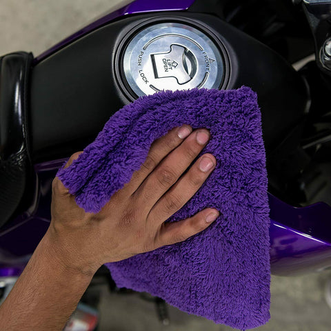 Image of BEST Purple Magic Edgeless 400 GSM Microfiber Towels-Purple 16"x16" -5 Pack