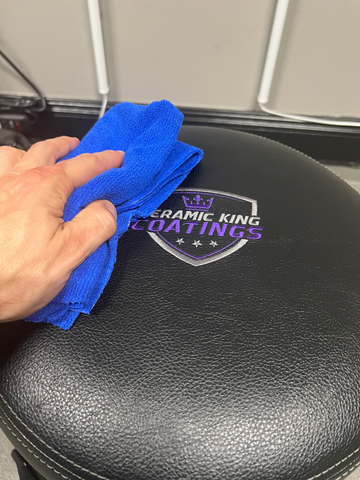 Image of Edgeless 350 GSM Microfiber Towels-Blue 16"x16" -12 pack For Leveling Ceramic Coatings